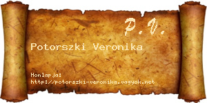 Potorszki Veronika névjegykártya